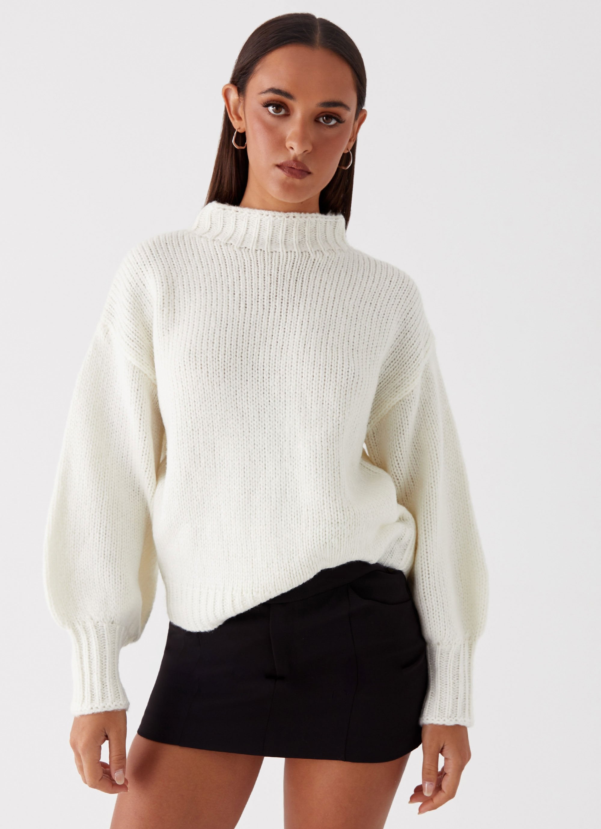 Charleston Knit Jumper - Off White-Sunny Prom. All rights reserved.