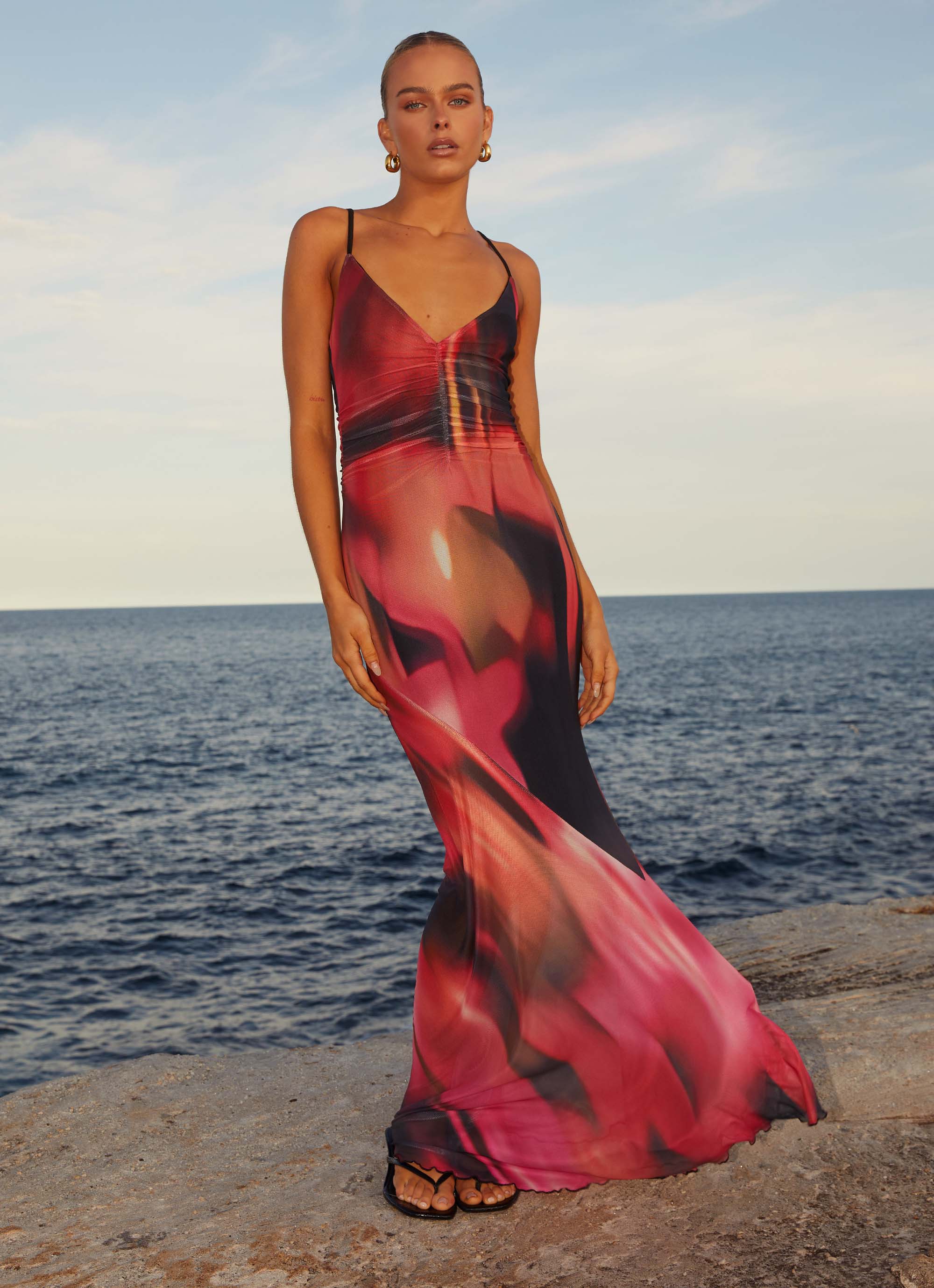 Charley Maxi Dress - Pink Print-Sunny Prom. All rights reserved.