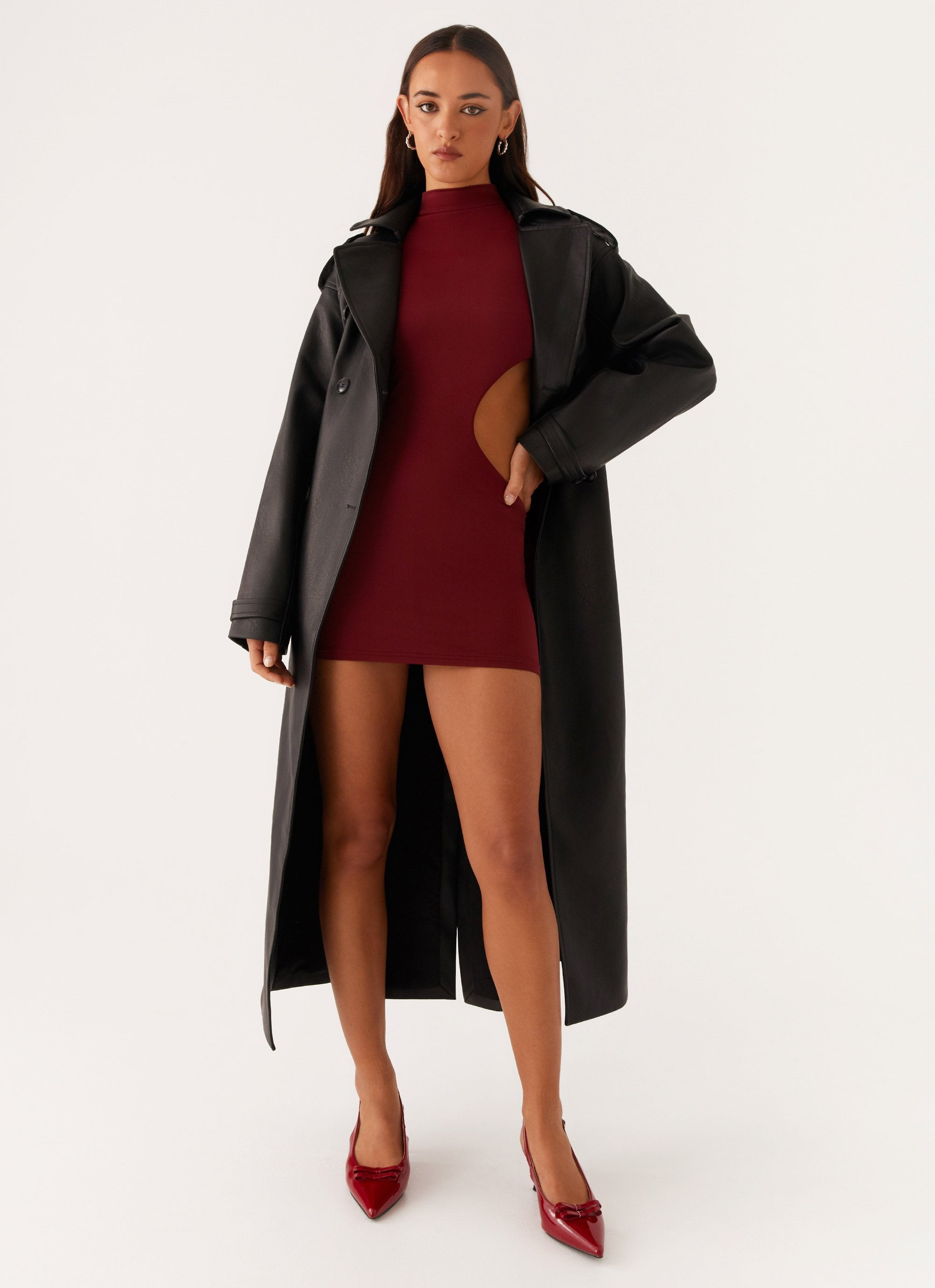 Cleveland Trench Coat - Black-Sunny Prom. All rights reserved.