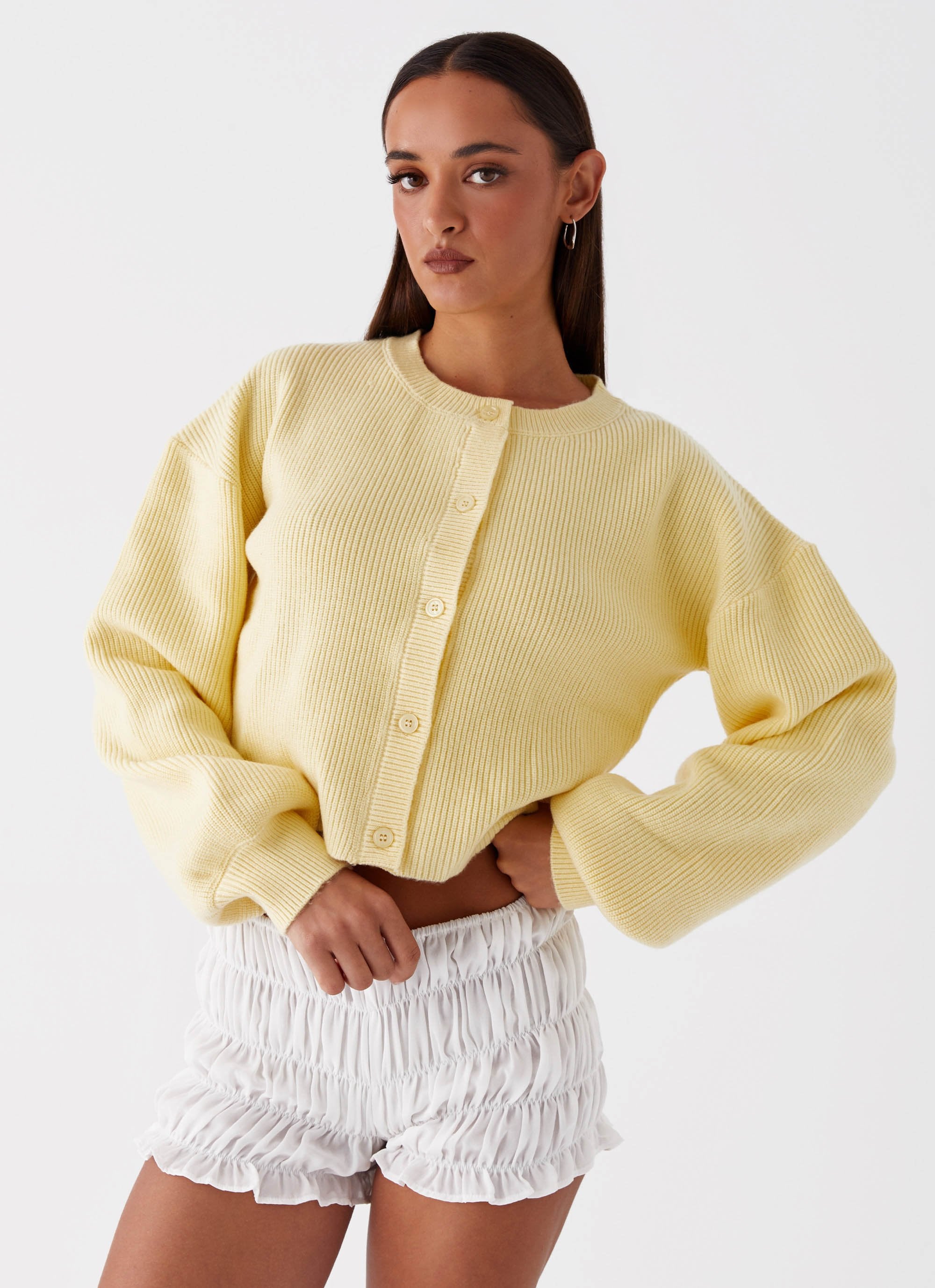 Daphne Knit Cardigan - Butter Yellow-Sunny Prom. All rights reserved.