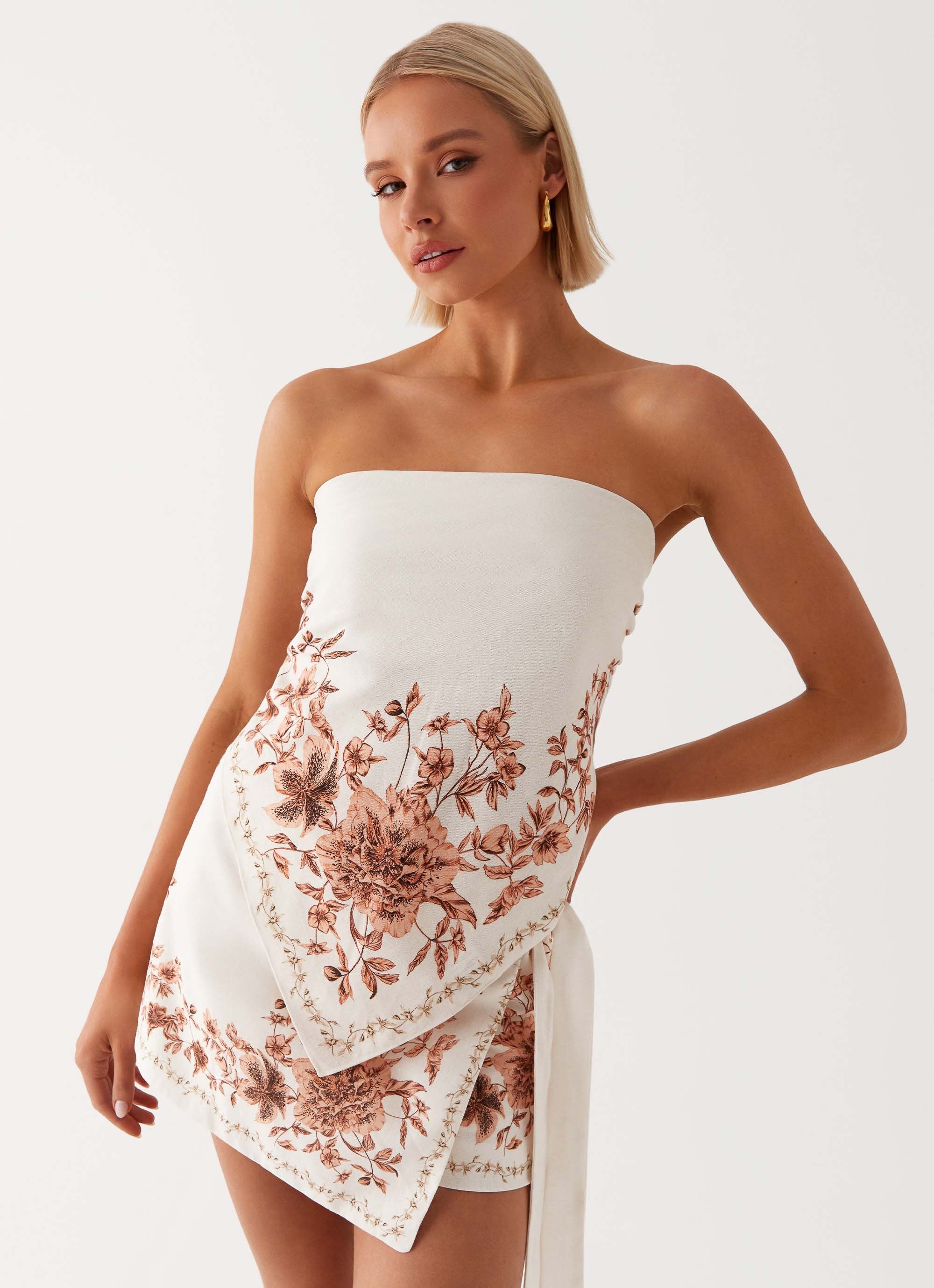 Dreamy Days Scarf Top - Ivory-Sunny Prom. All rights reserved.