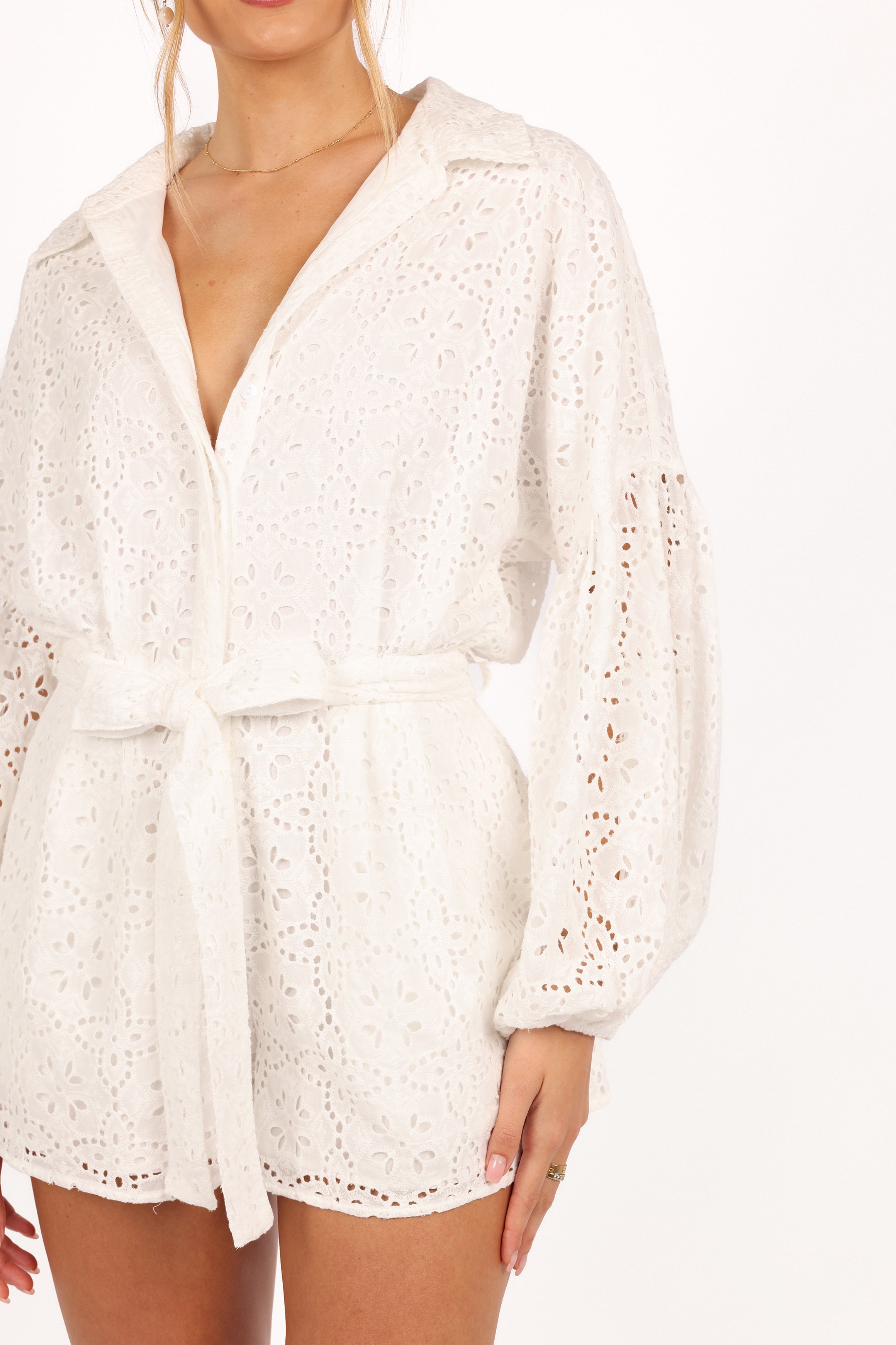 Ellia Romper - Off White-Sunny Prom