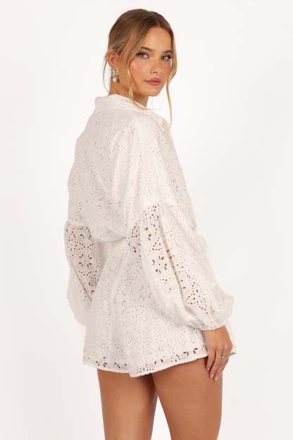 Ellia Romper - Off White-Sunny Prom