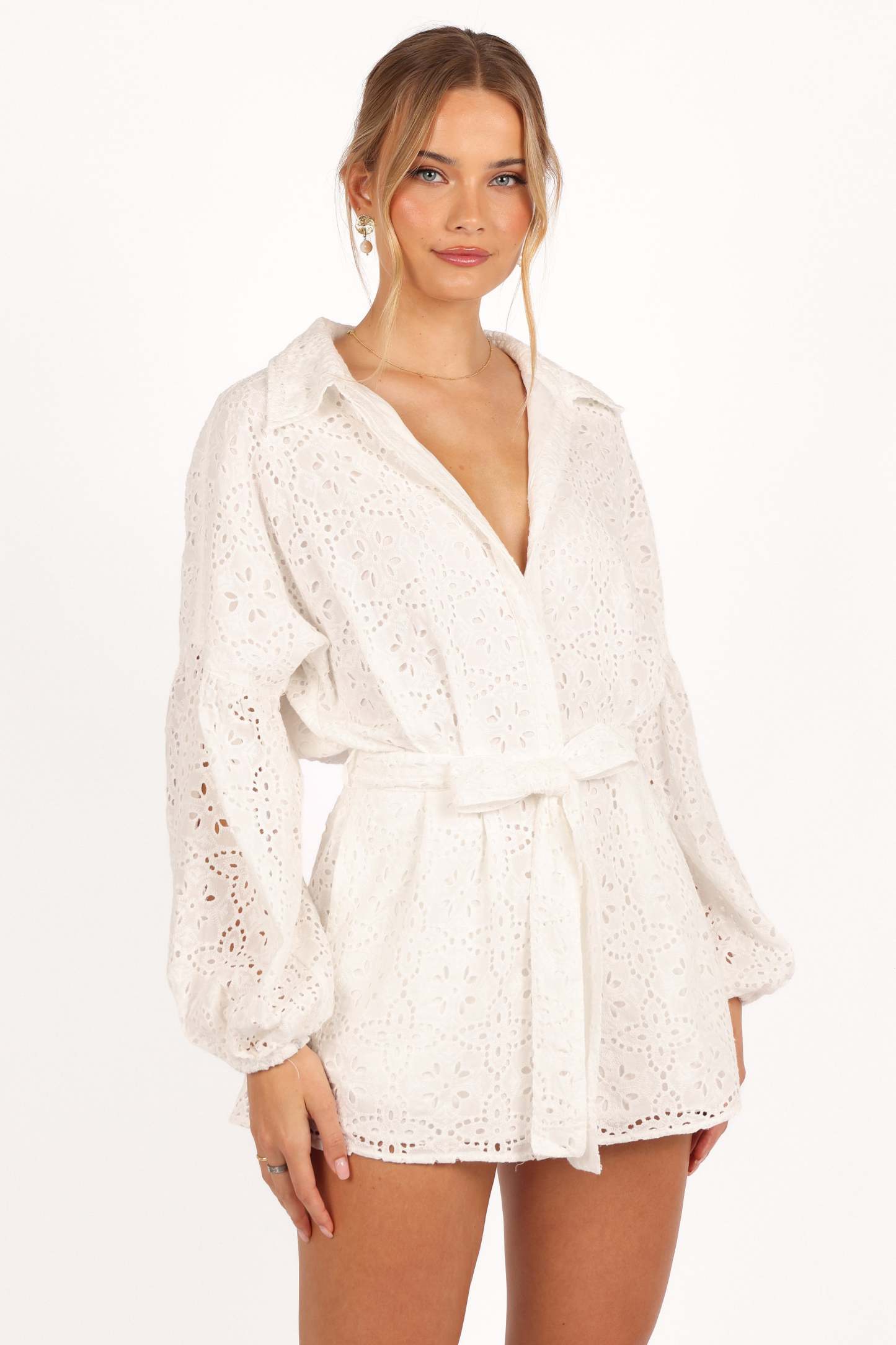 Ellia Romper - Off White-Sunny Prom