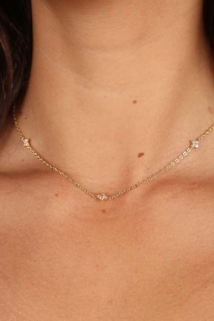 Emilee Necklace - Gold-Sunny Prom