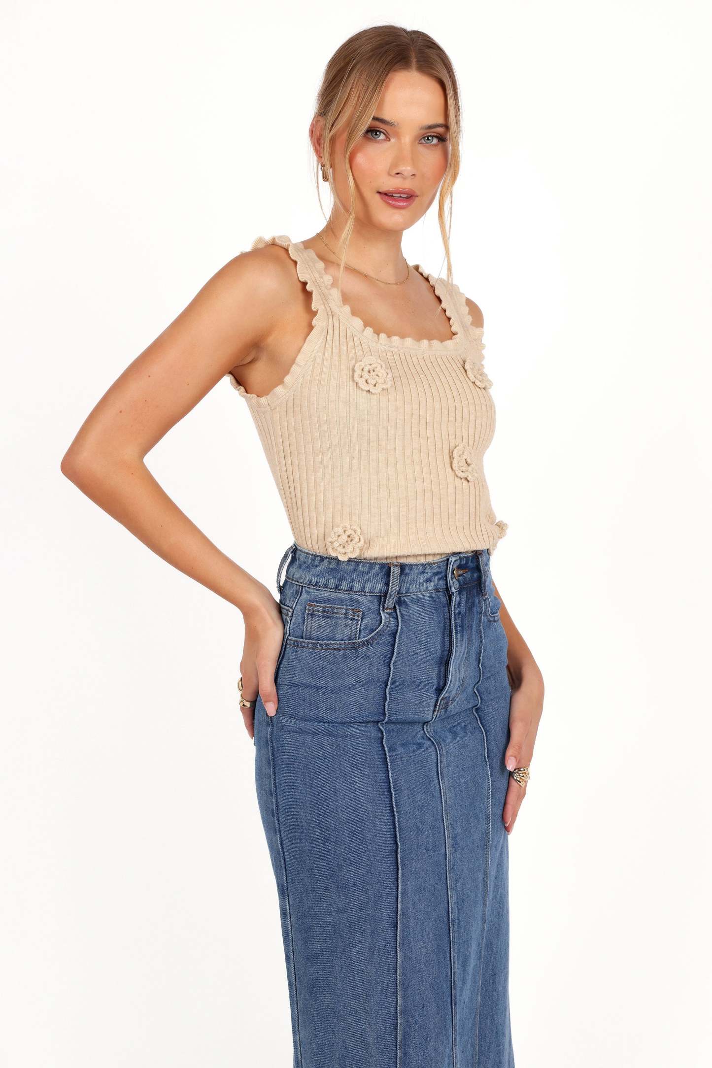 Erin Knit Top - Oatmeal-Sunny Prom