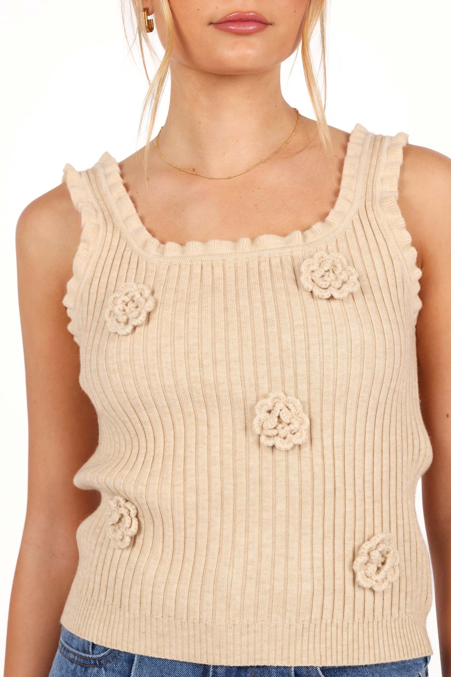 Erin Knit Top - Oatmeal-Sunny Prom