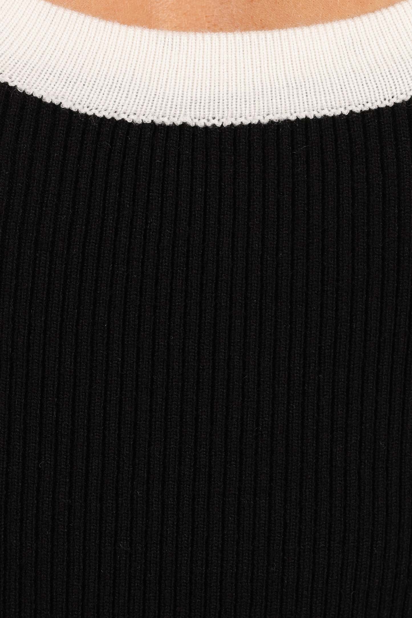 Esme Knit Tank - Black White-Sunny Prom