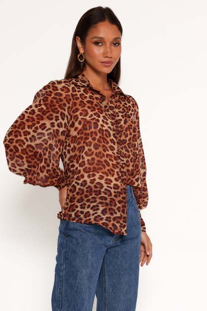 Fleetwood Blouse - Leopard-Sunny Prom