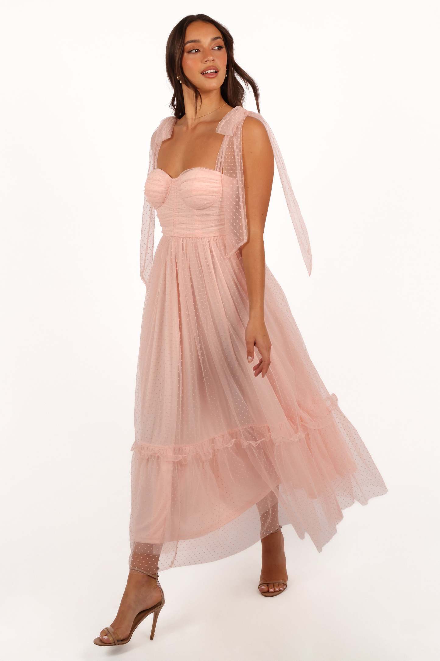 Floret Midi Dress - Petal Pink-Sunny Prom