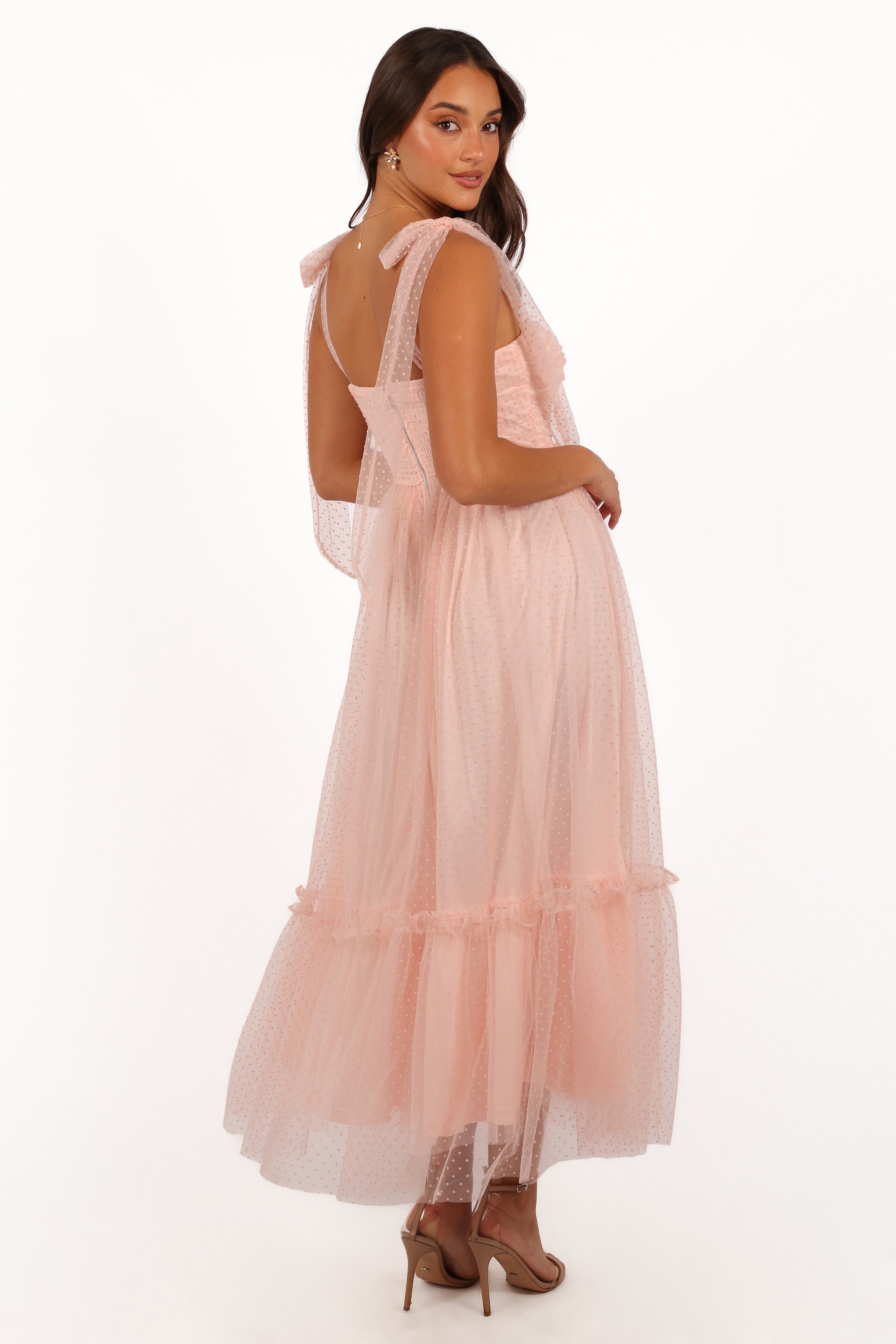 Floret Midi Dress - Petal Pink-Sunny Prom