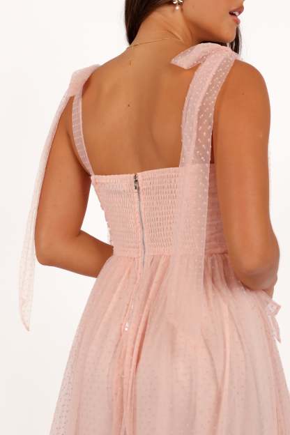 Floret Midi Dress - Petal Pink-Sunny Prom
