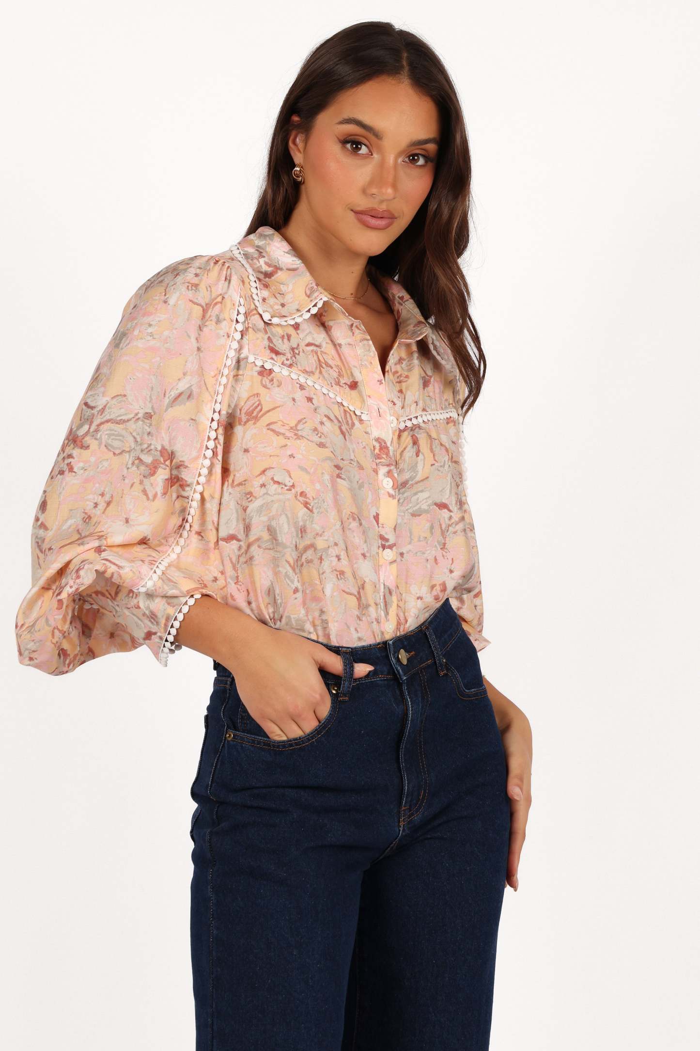 Floria Top - Beige Floral-Sunny Prom