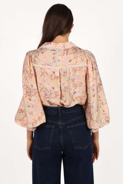 Floria Top - Beige Floral-Sunny Prom