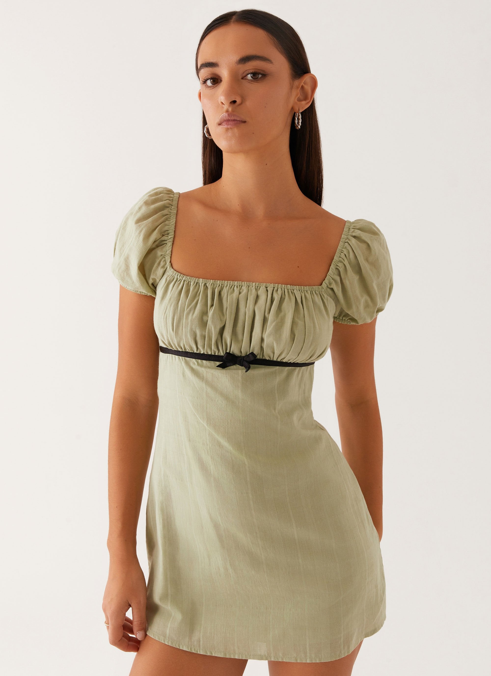 Fran Mini Dress - Pastel Green-Sunny Prom. All rights reserved.