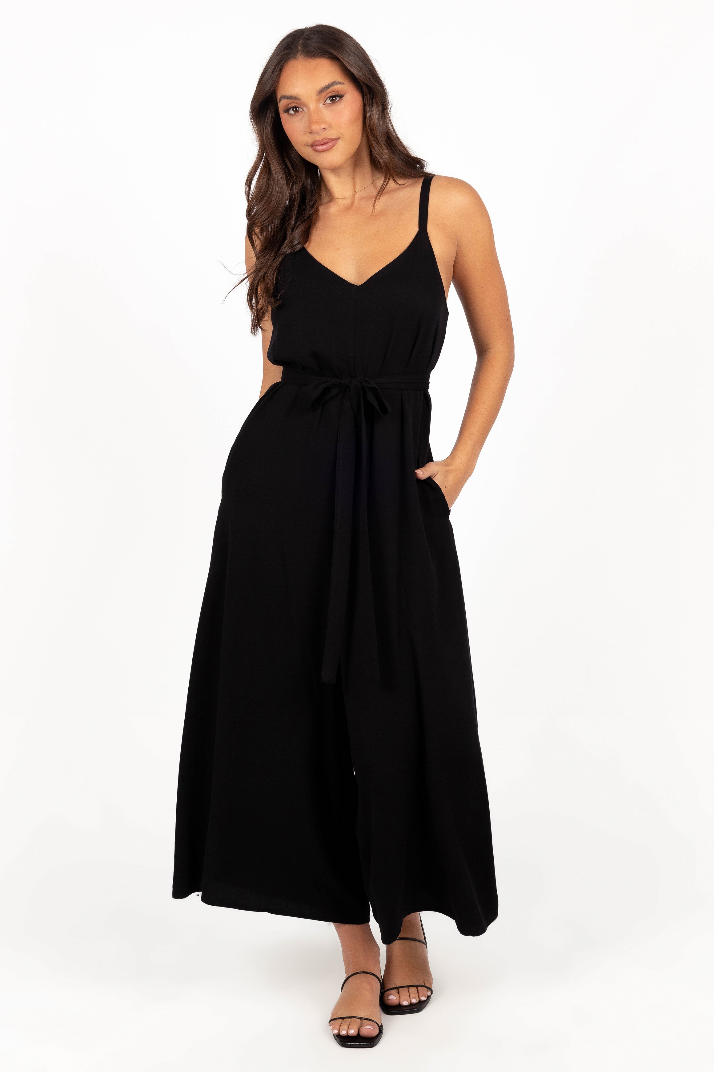 Gaia Jumpsuit - Black-Sunny Prom