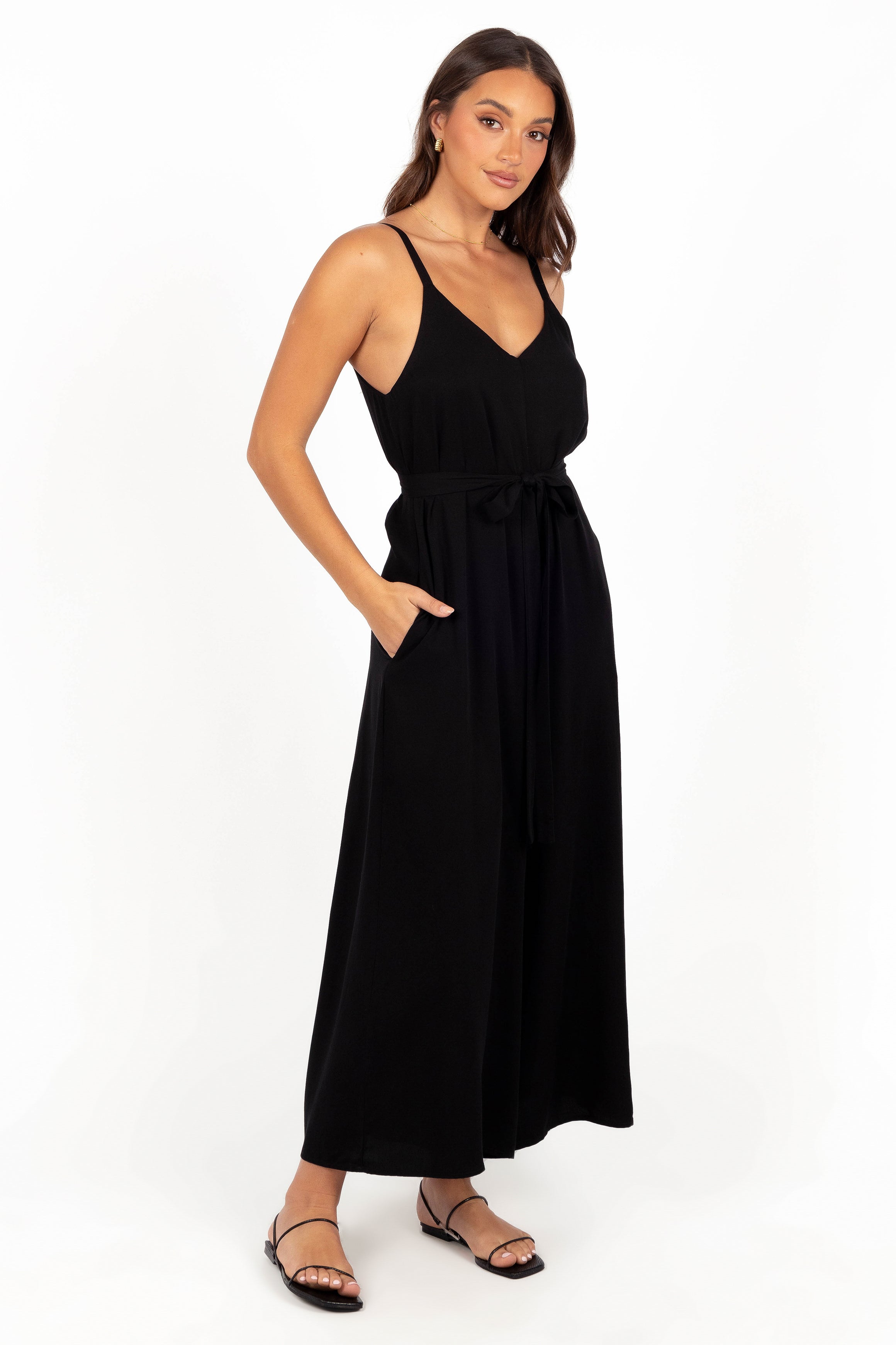 Gaia Jumpsuit - Black-Sunny Prom