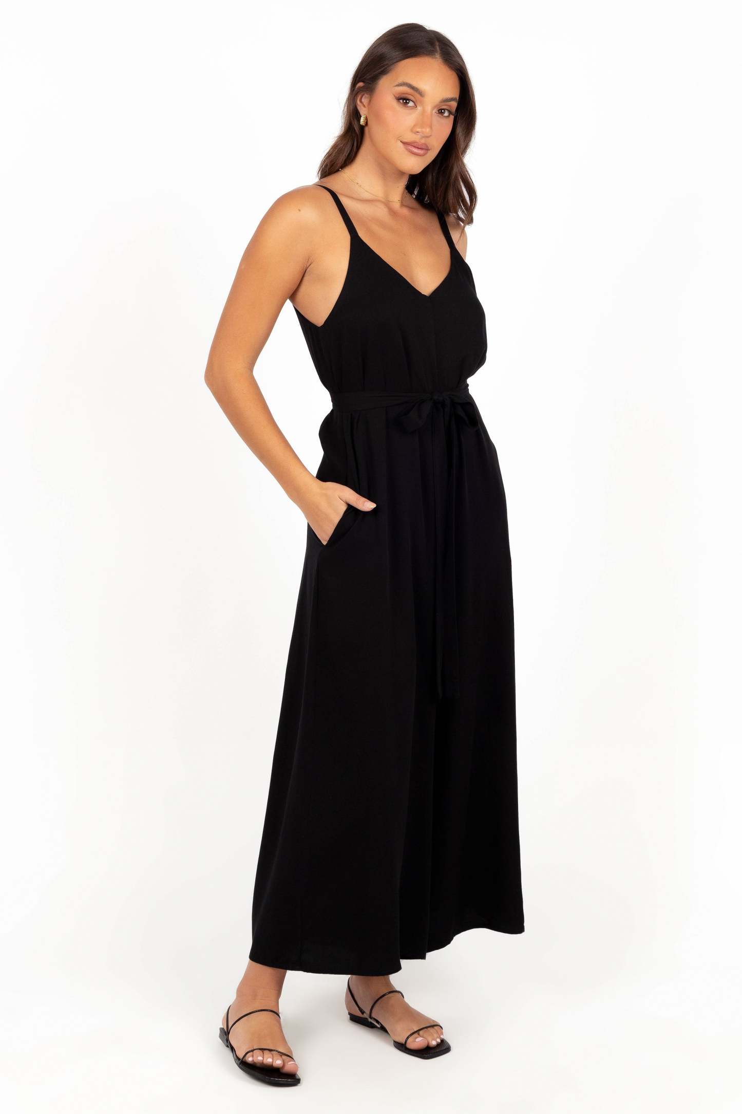 Gaia Jumpsuit - Black-Sunny Prom