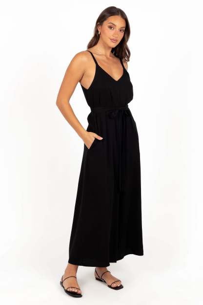 Gaia Jumpsuit - Black-Sunny Prom