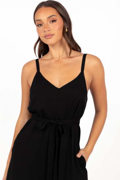 Gaia Jumpsuit - Black-Sunny Prom