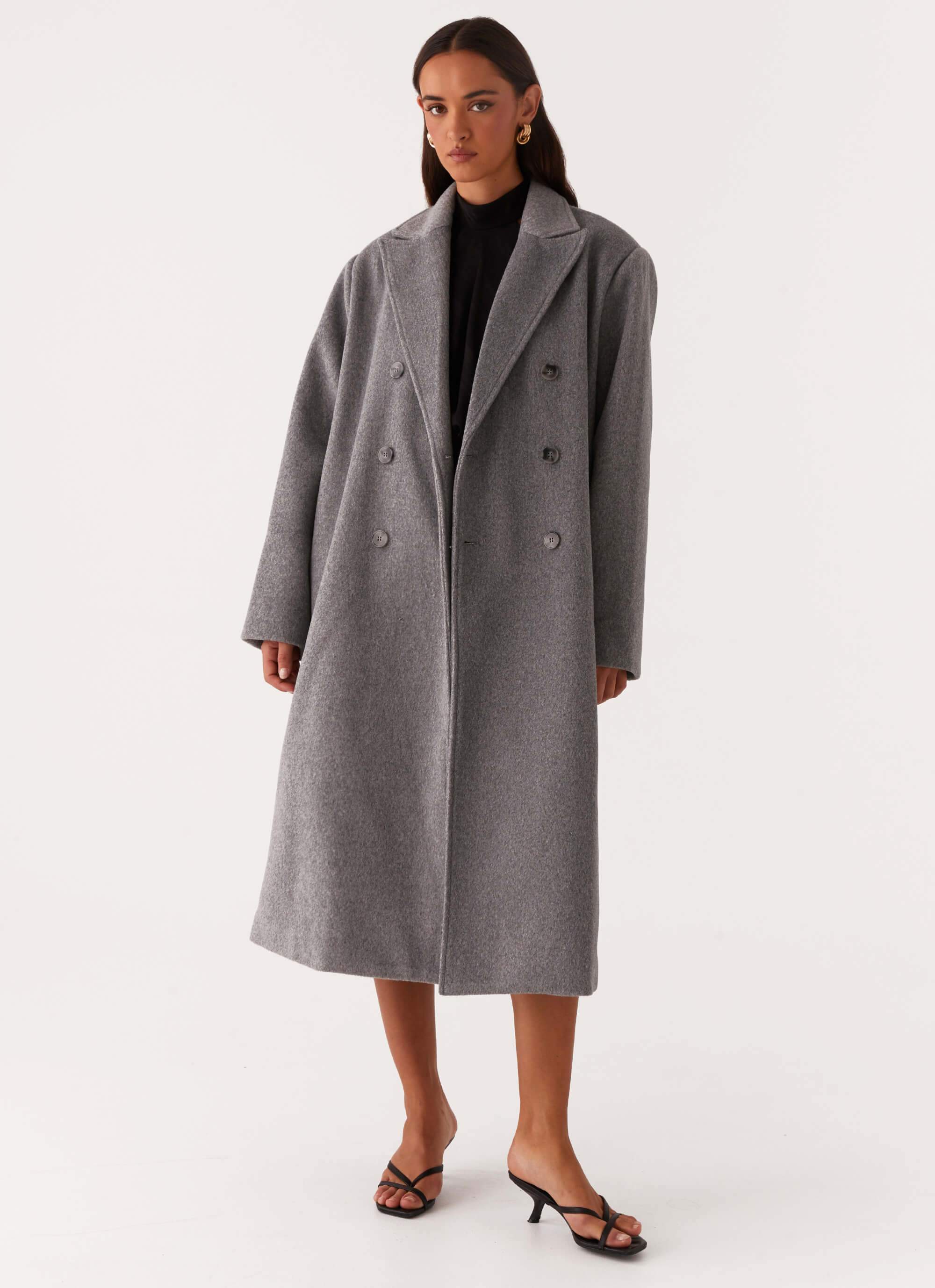 Gianni Double Breast Coat - Grey-Sunny Prom. All rights reserved.