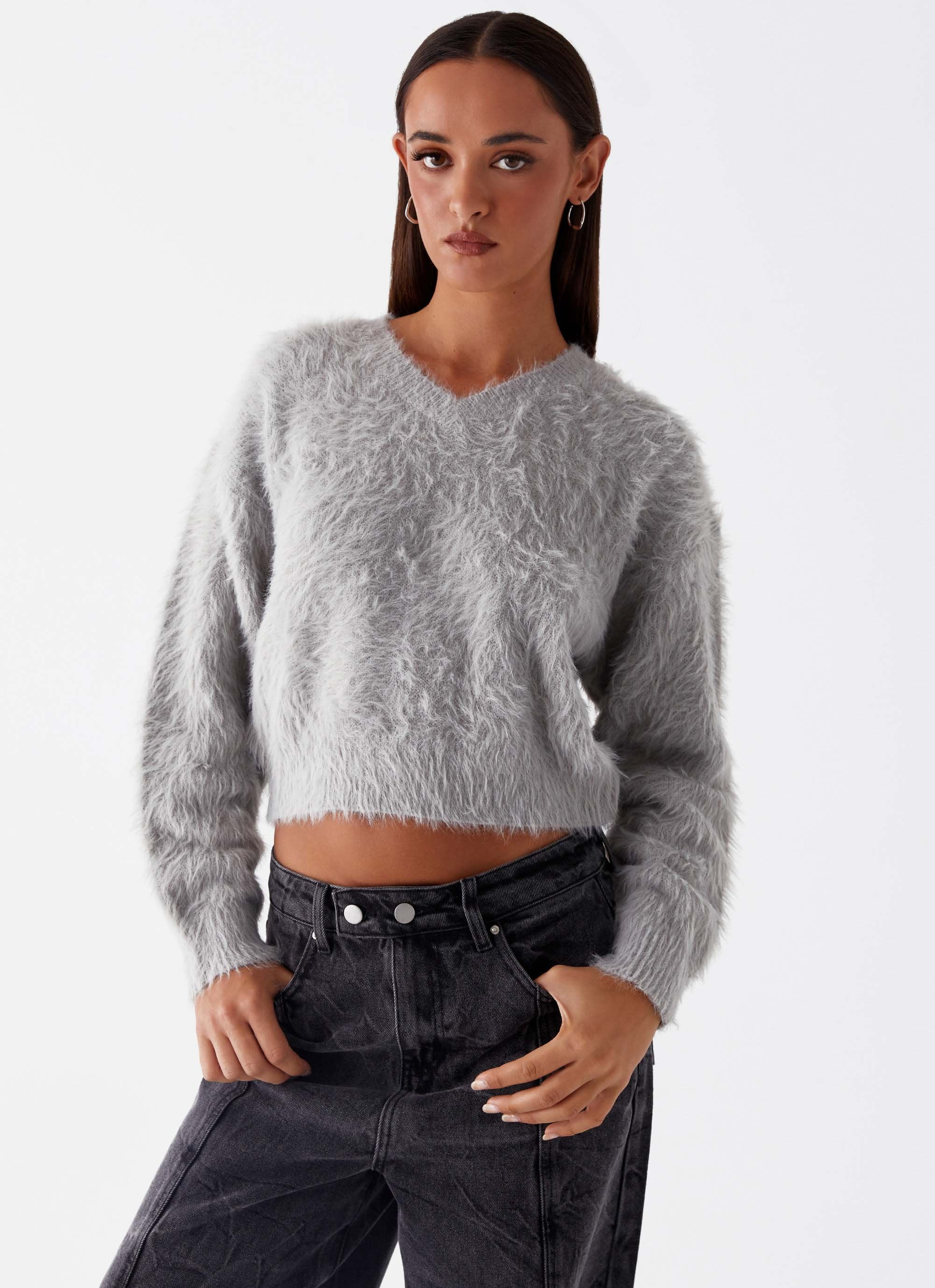 Greenwich Sweater - Grey Marle-Sunny Prom. All rights reserved.