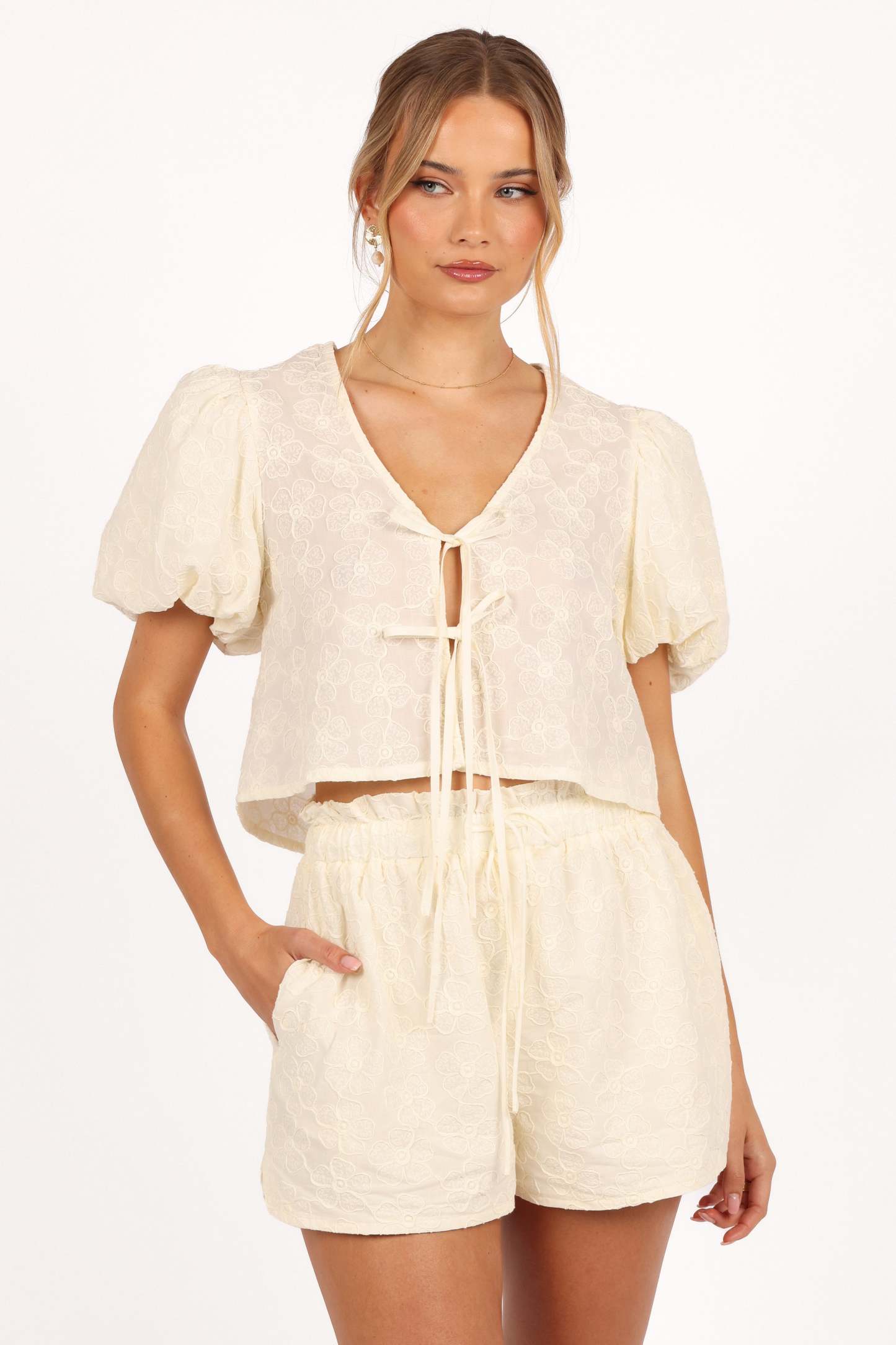 Hanna Short Set - Cream-Sunny Prom