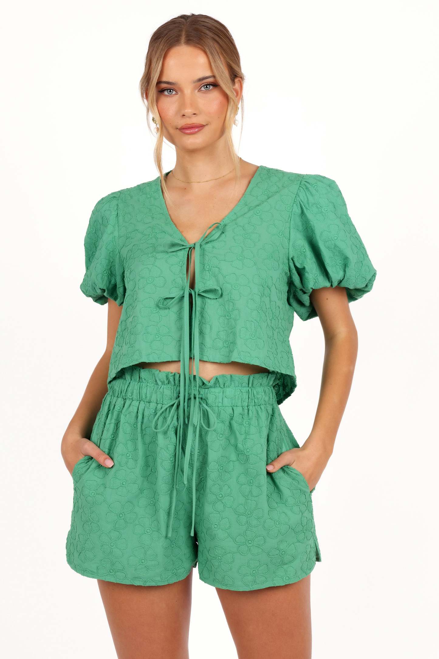 Hanna Short Set - Green-Sunny Prom