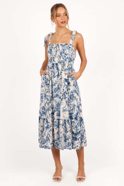 Harlowe Midi Dress - Porcelain Blue-Sunny Prom
