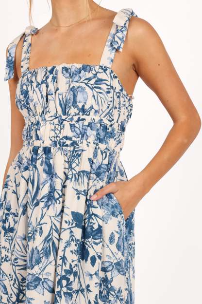 Harlowe Midi Dress - Porcelain Blue-Sunny Prom