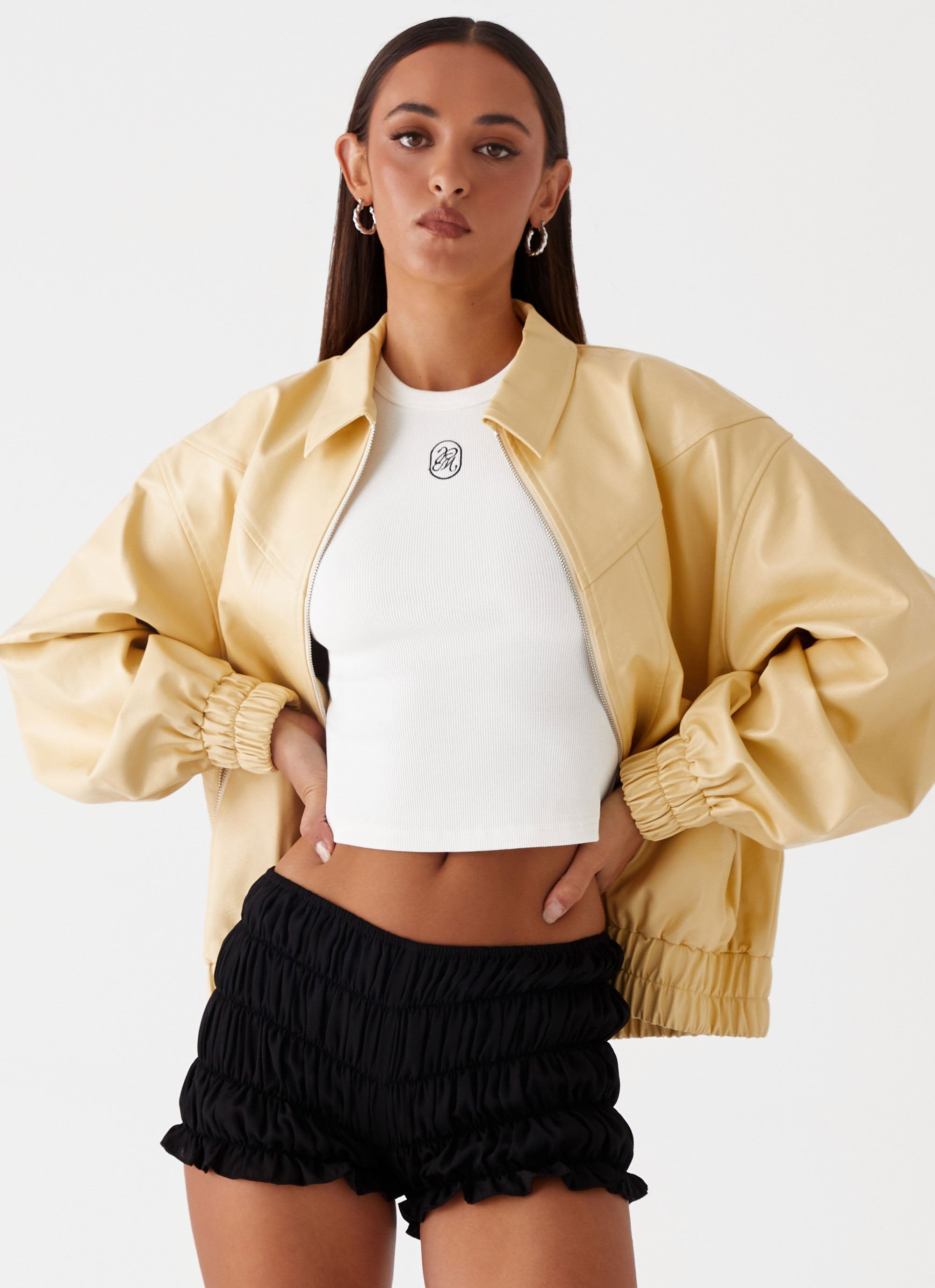Holland Bomber Jacket - Yellow-Sunny Prom. All rights reserved.