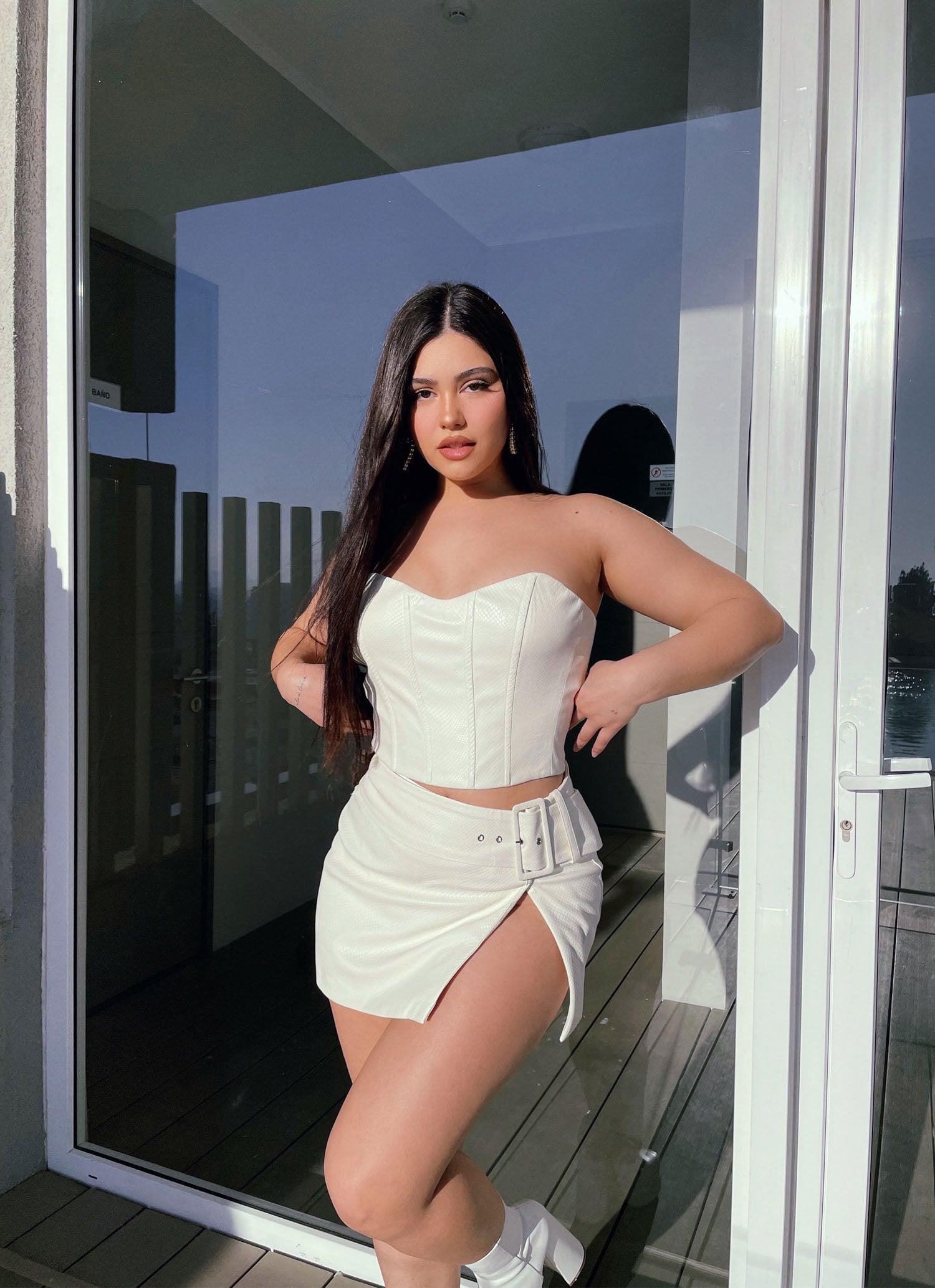 Divine Energy Bustier - Ivory Snakeskin-Sunny Prom. All rights reserved.