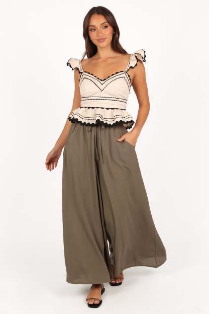 Jeanie Flutter Top - Natural-Sunny Prom
