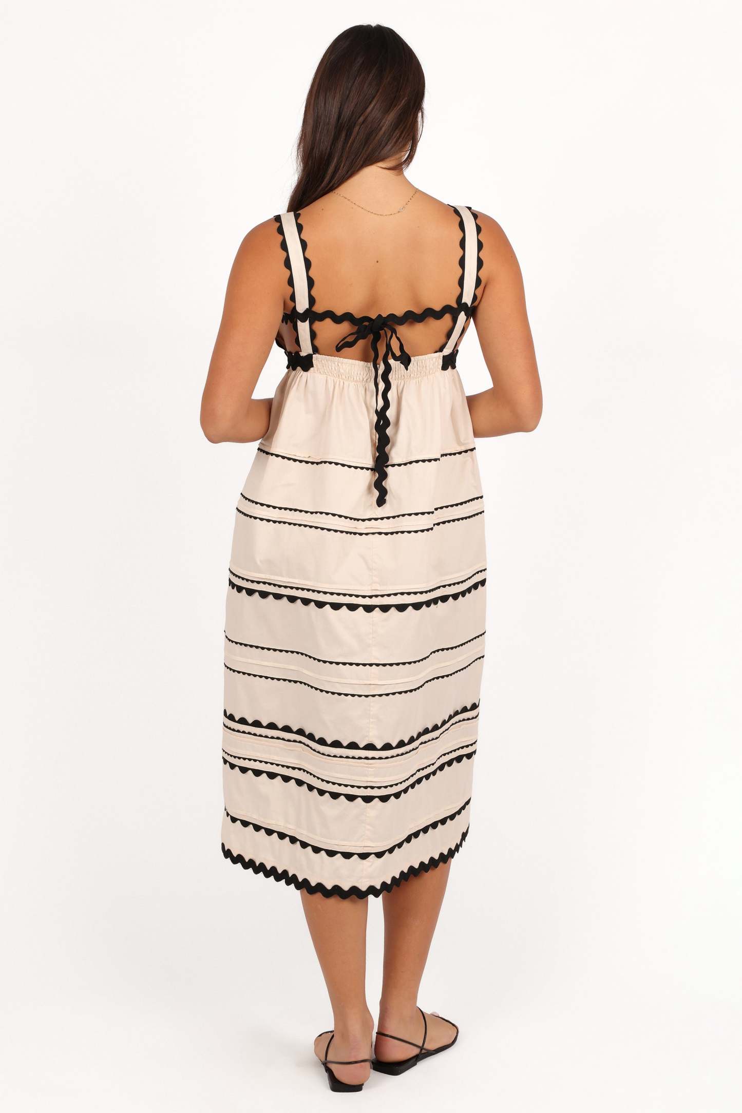 Jeanie Midi Dress - Natural-Sunny Prom