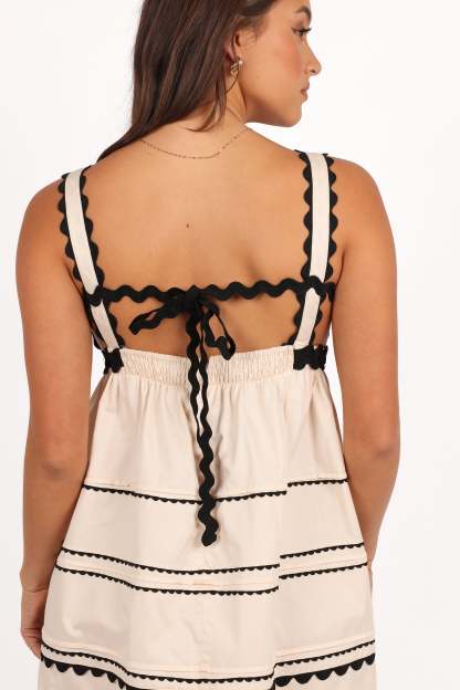 Jeanie Midi Dress - Natural-Sunny Prom