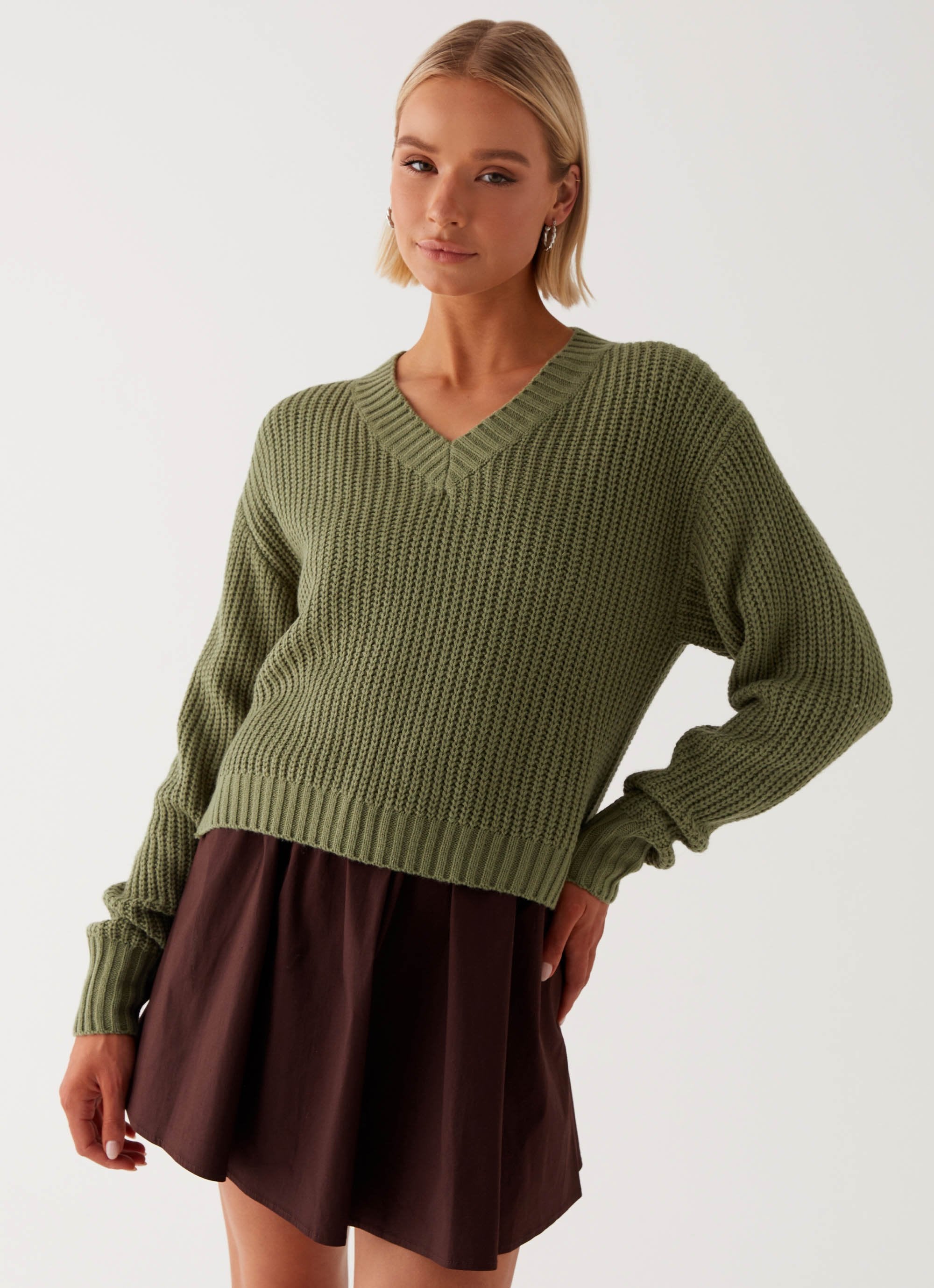 Jenson Sweater - Khaki-Sunny Prom. All rights reserved.
