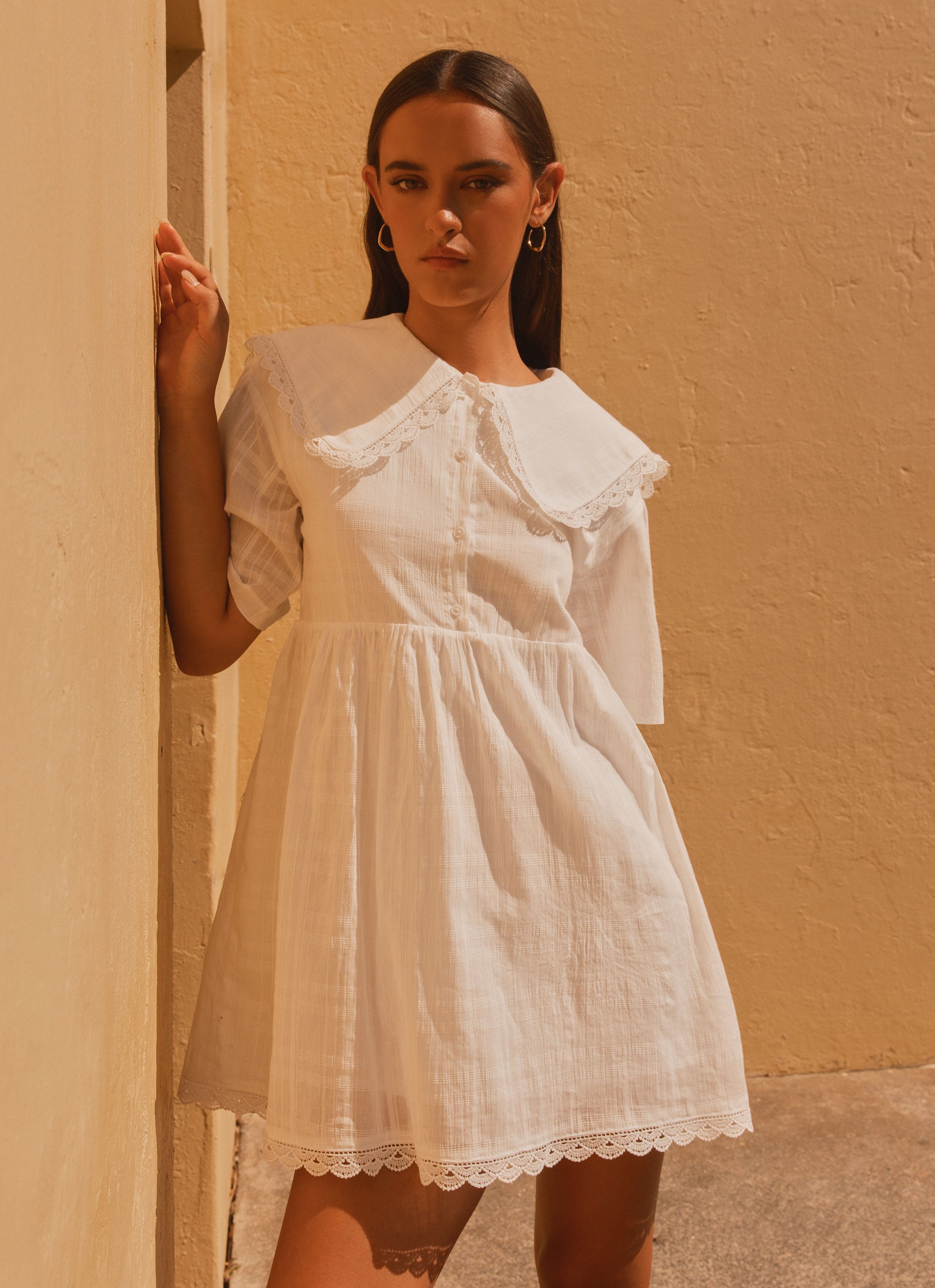 Jojo Mini Dress - Ivory-Sunny Prom. All rights reserved.