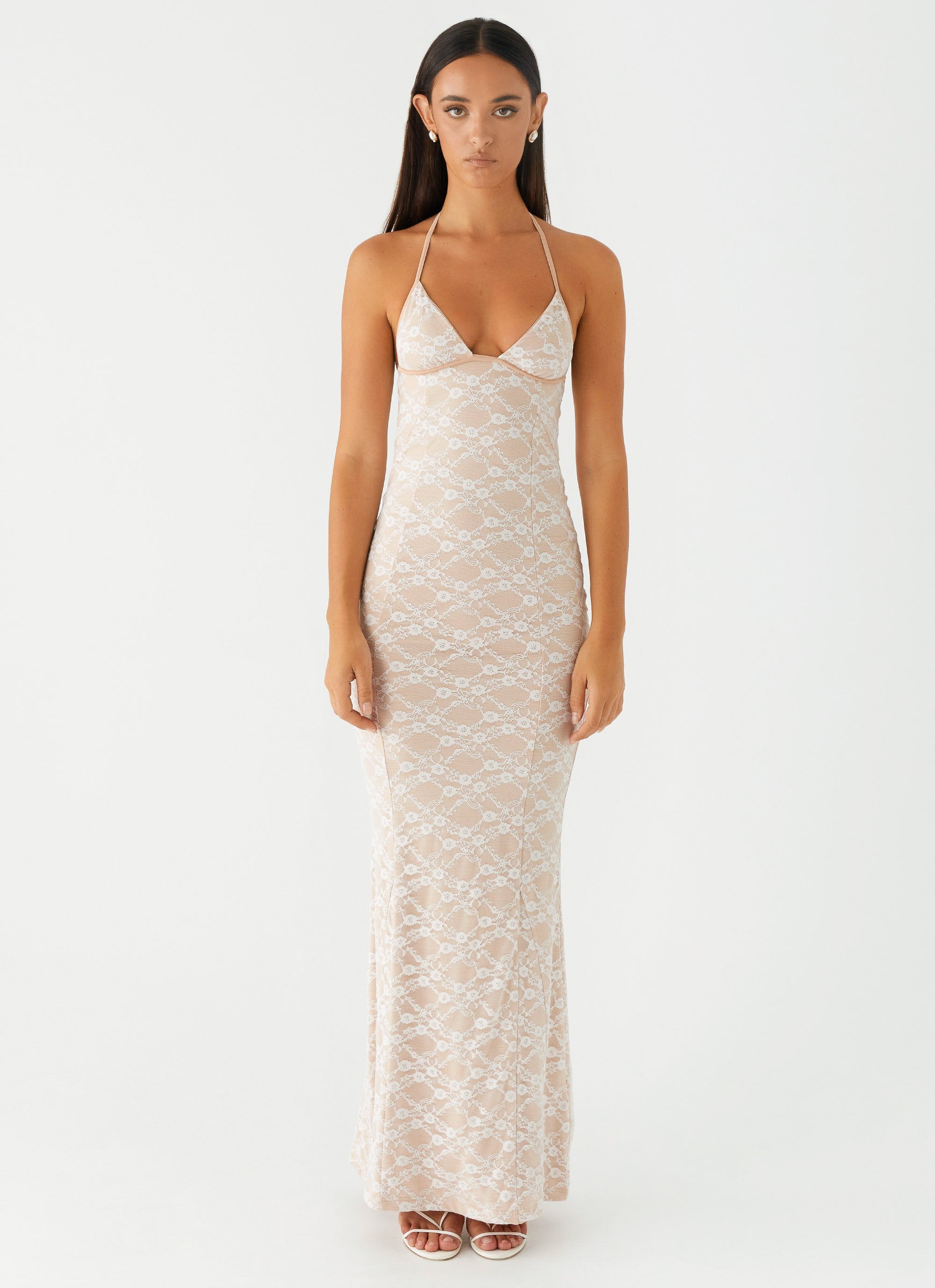 Jolina Lace Maxi Dress - White-Sunny Prom. All rights reserved.
