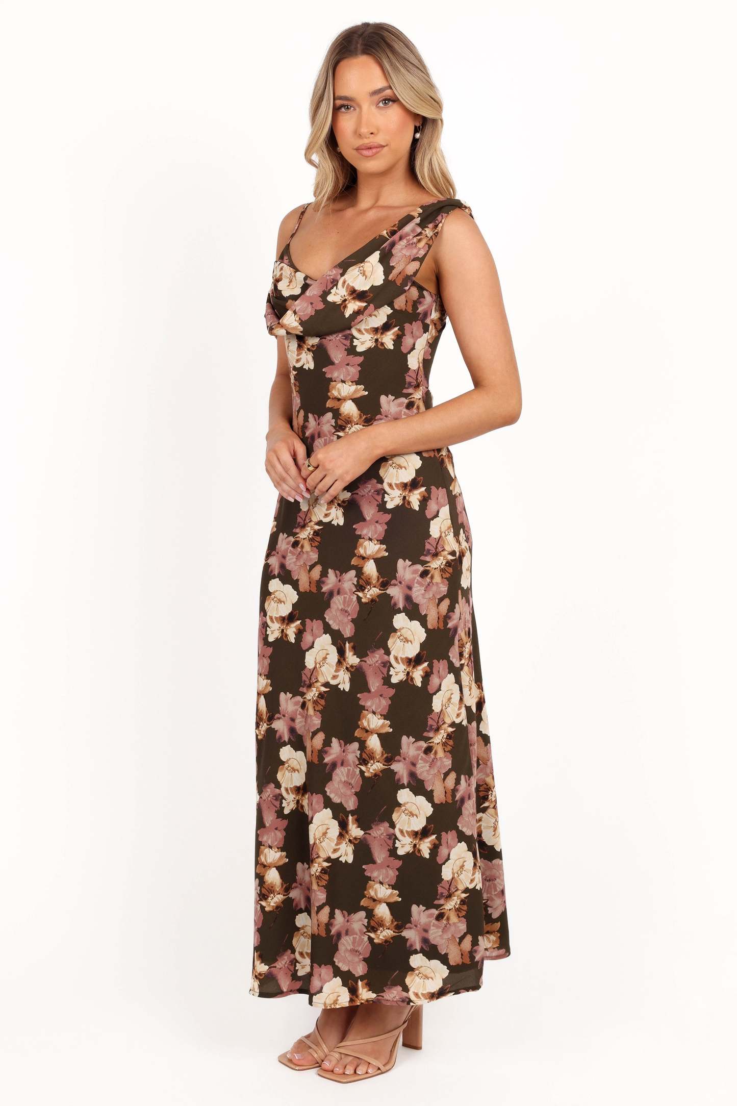 Kamryn Midi Dress - Olive Floral-Sunny Prom