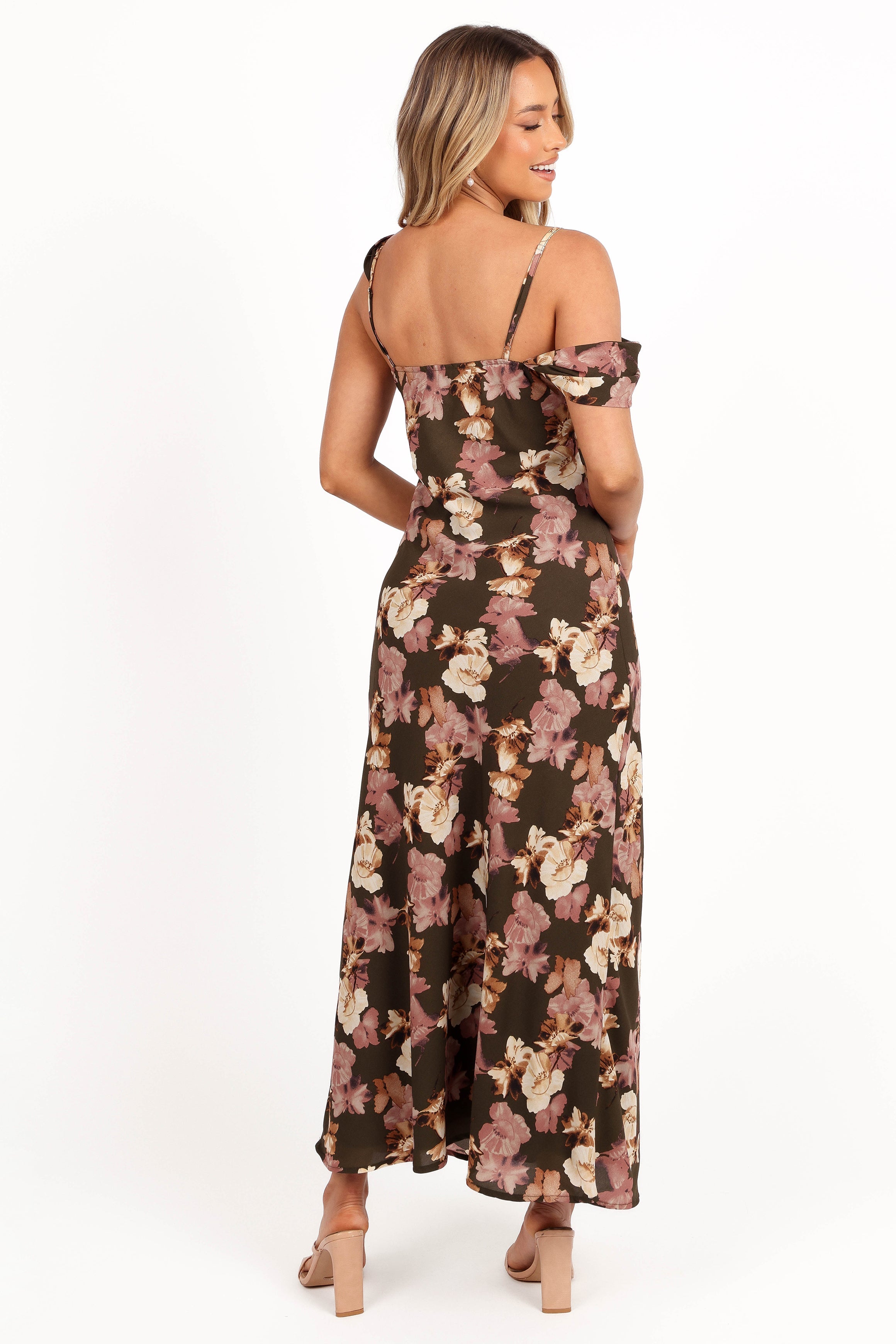 Kamryn Midi Dress - Olive Floral-Sunny Prom