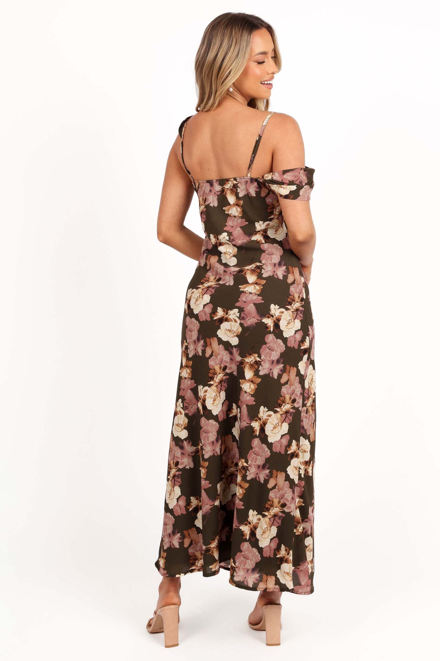 Kamryn Midi Dress - Olive Floral-Sunny Prom