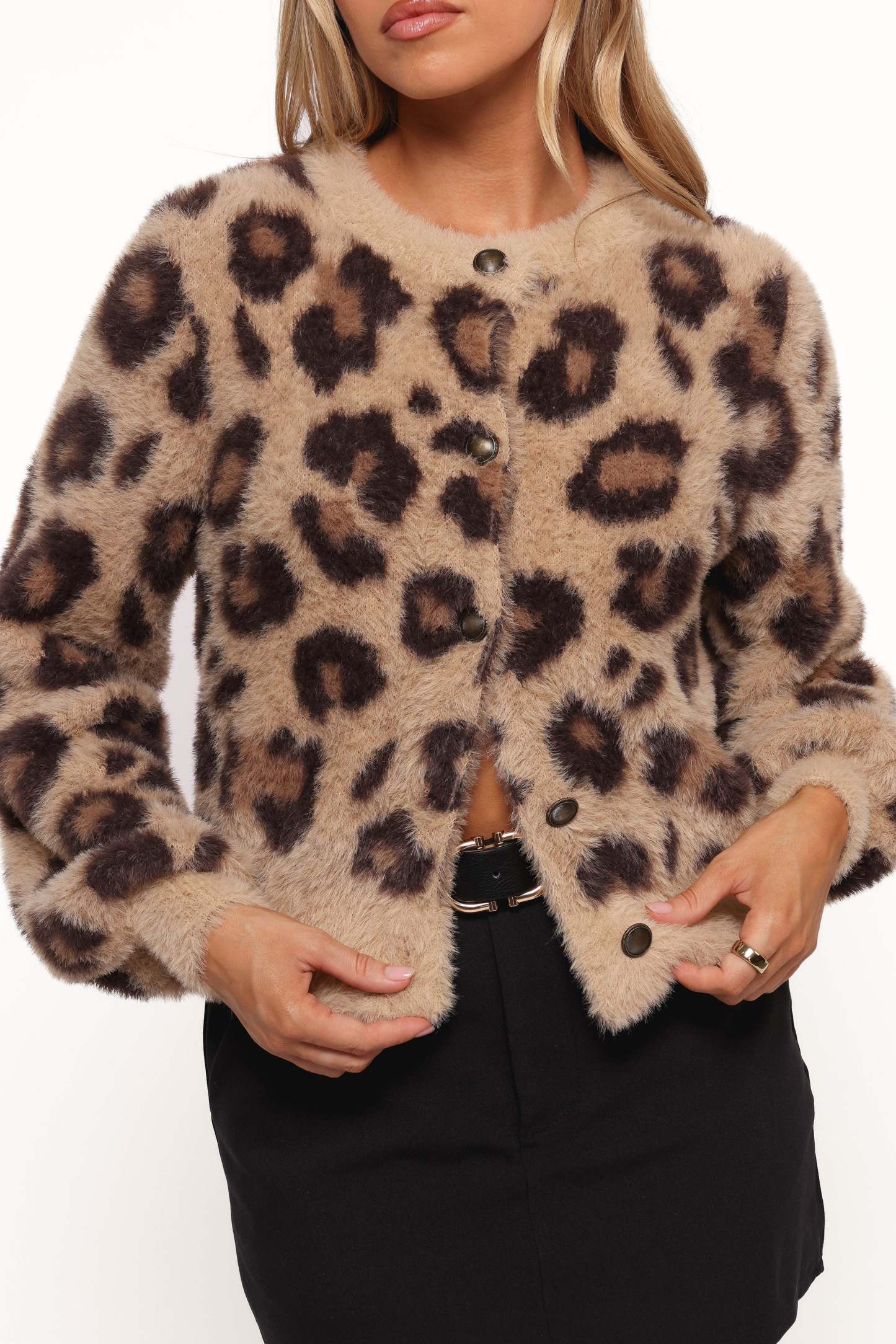 Kendall Leopard Print Button Front Cardigan - Leopard-Sunny Prom