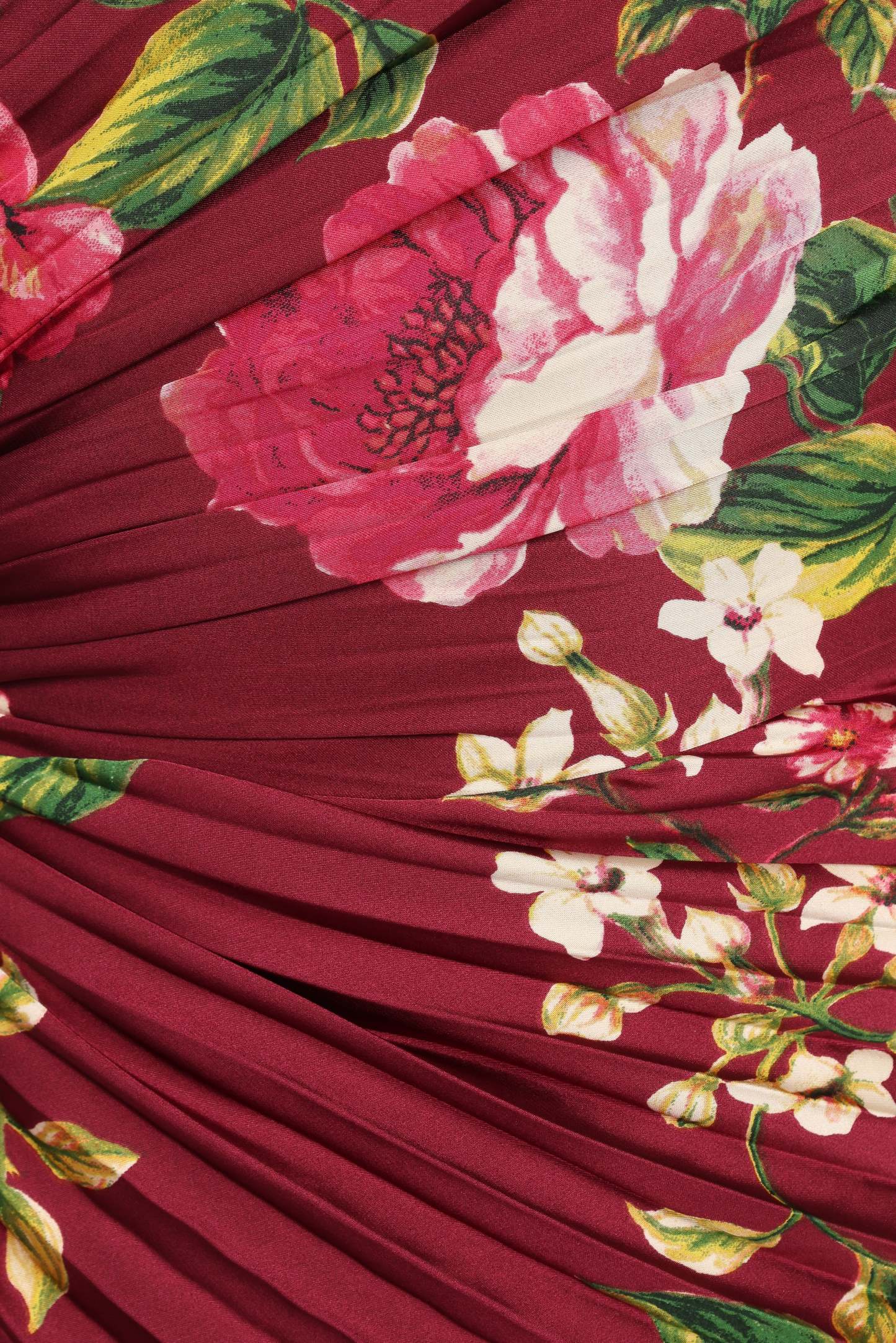 Kleo One Shoulder Maxi Dress - Burgundy Floral-Sunny Prom