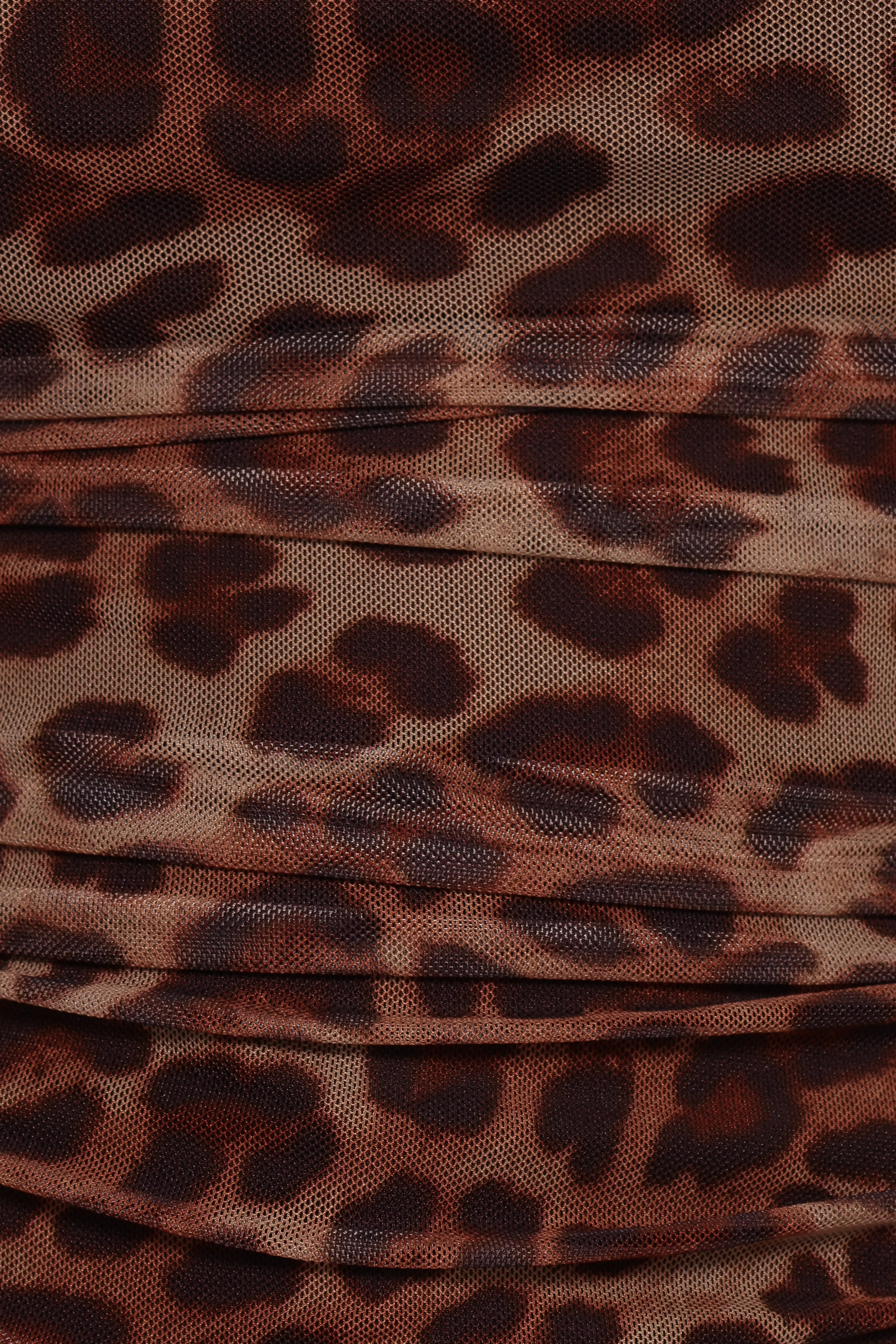 Koa Off Shoulder Top - Leopard-Sunny Prom