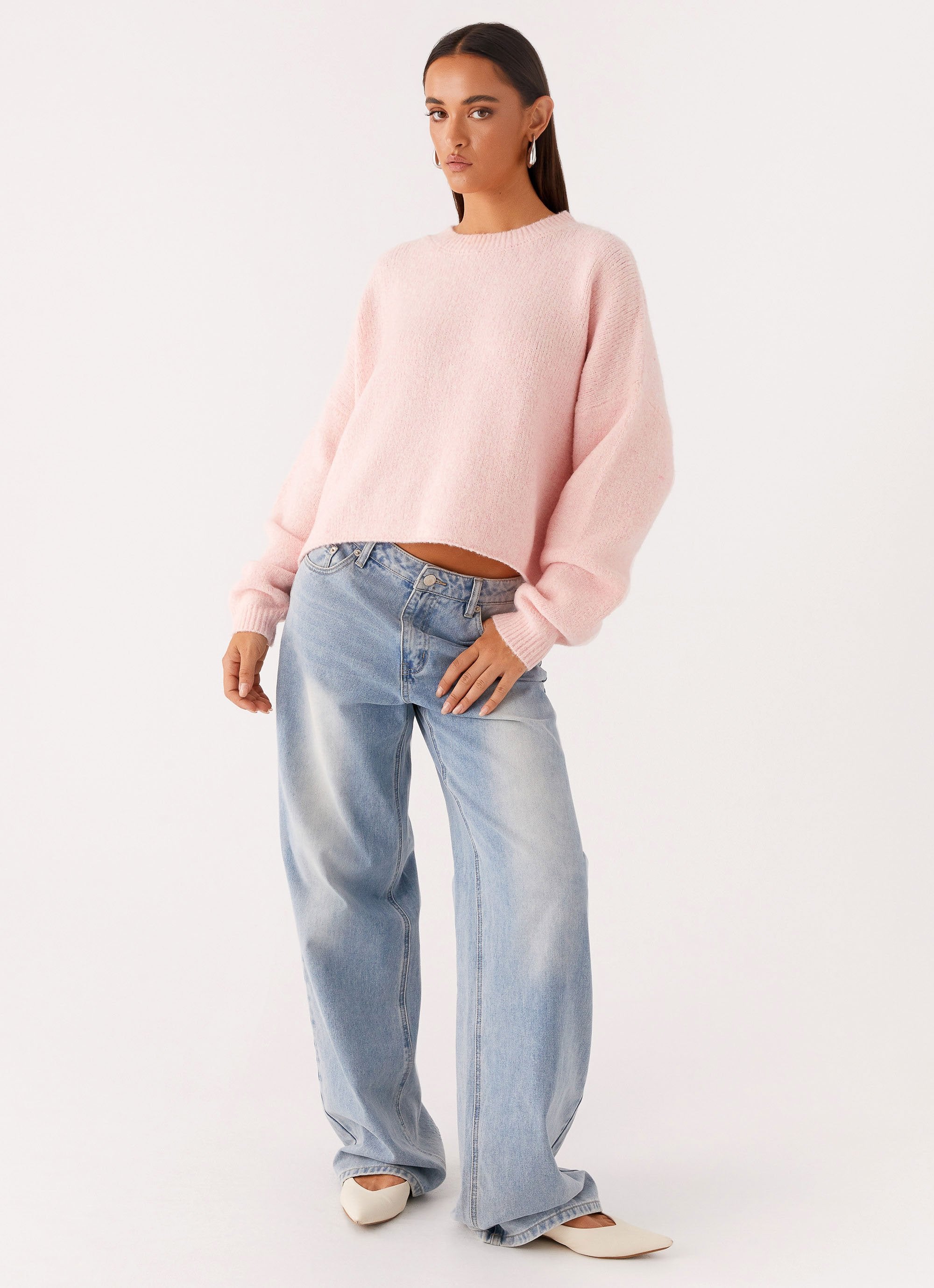 Lilah Knit Jumper - Pink-Sunny Prom. All rights reserved.