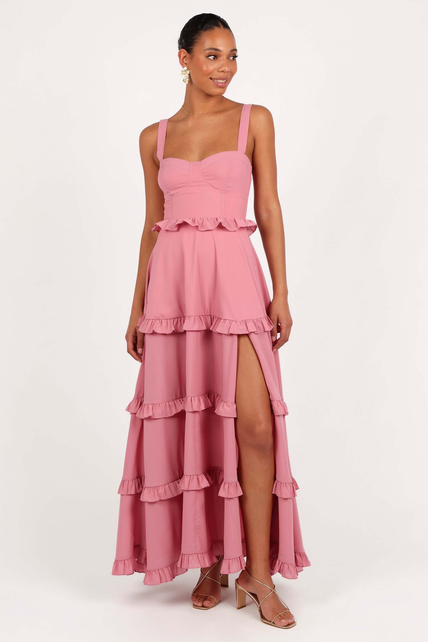 Lillee Tiered Maxi Dress - Mauve-Sunny Prom
