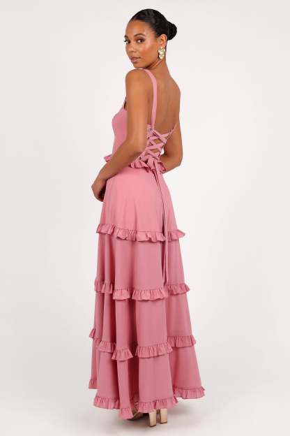 Lillee Tiered Maxi Dress - Mauve-Sunny Prom