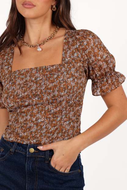 Lucie Top - Camel-Sunny Prom