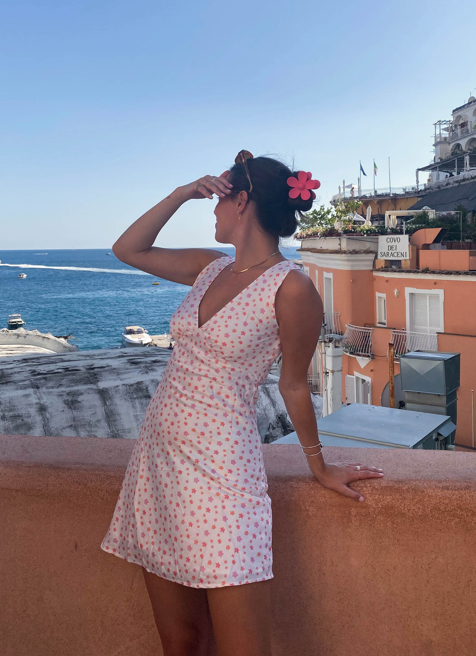 Audrey Vintage Slip Dress - Pink Wild Poppies-Sunny Prom. All rights reserved.