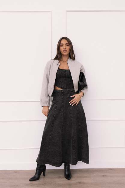 Mara Midi Skirt - Black-Sunny Prom